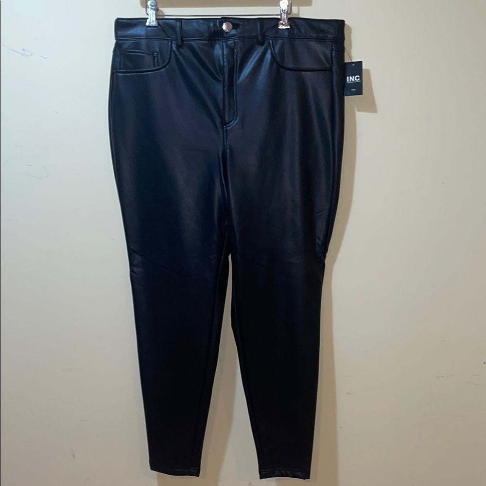 Womens New INC International Concepts Leather Pants